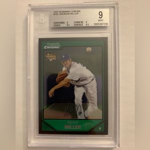 Andrew Miller 2007 Bowman Chrome #191 BGS Mint 9 RC Tigers